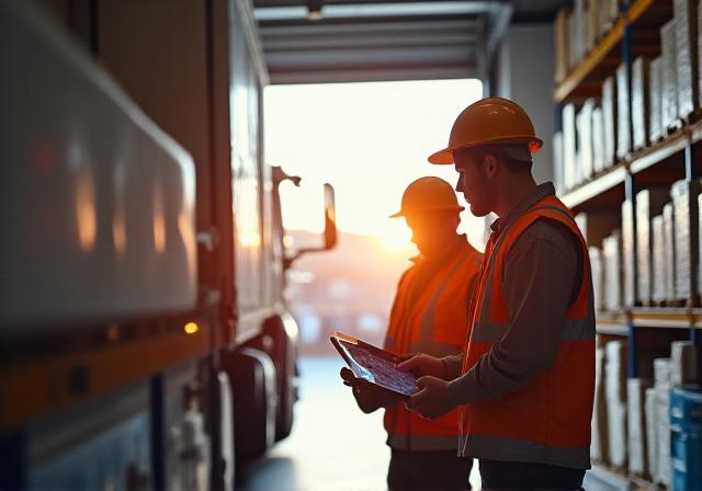 Experienced truck driver and logistics manager coordinating
