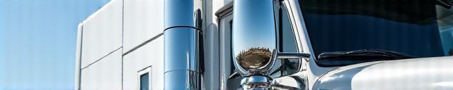 Macro detail of a high-tech semi truck engine